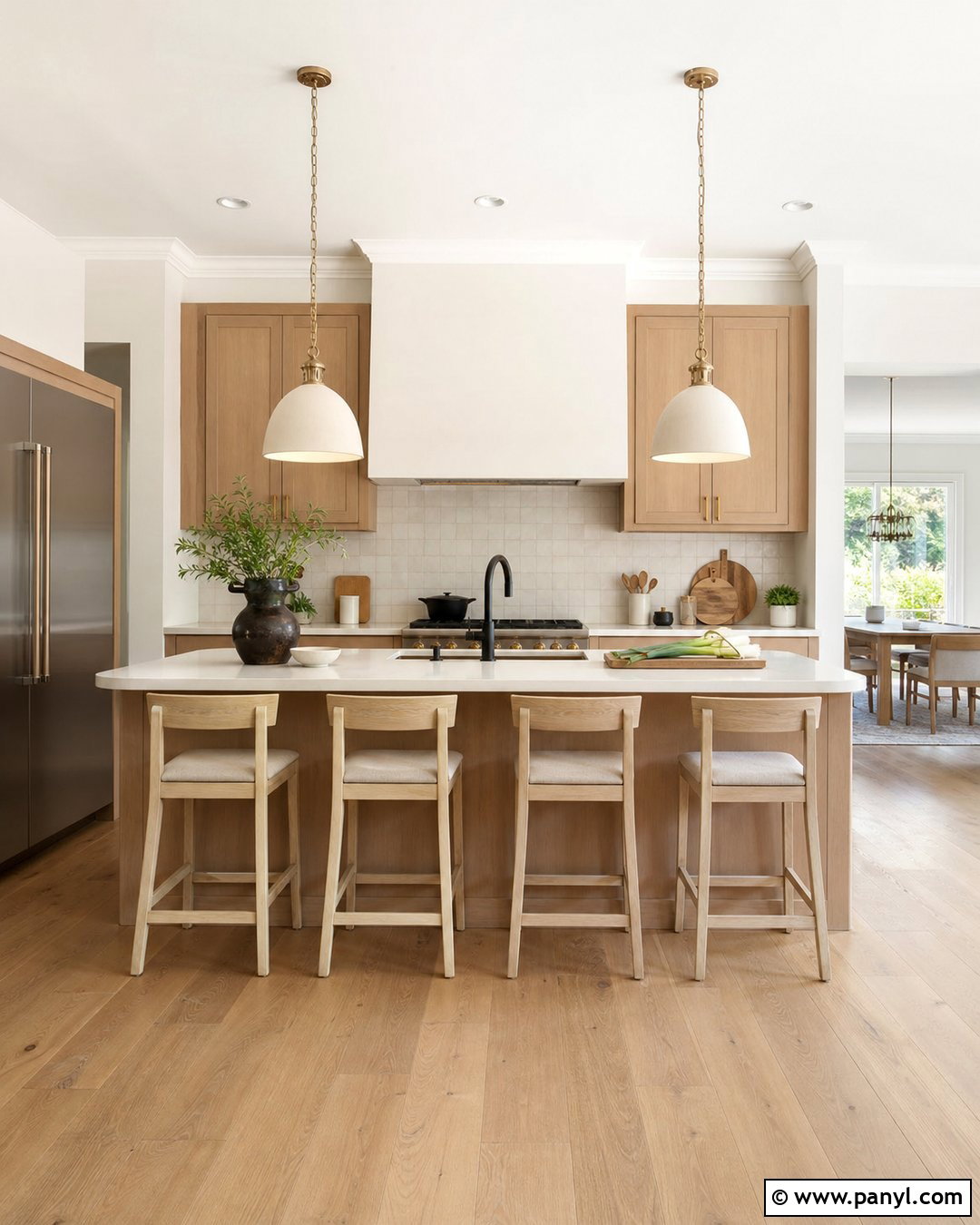 Simply White Walls With White Oak Cabinets - 30 simply white benjamin moore walls