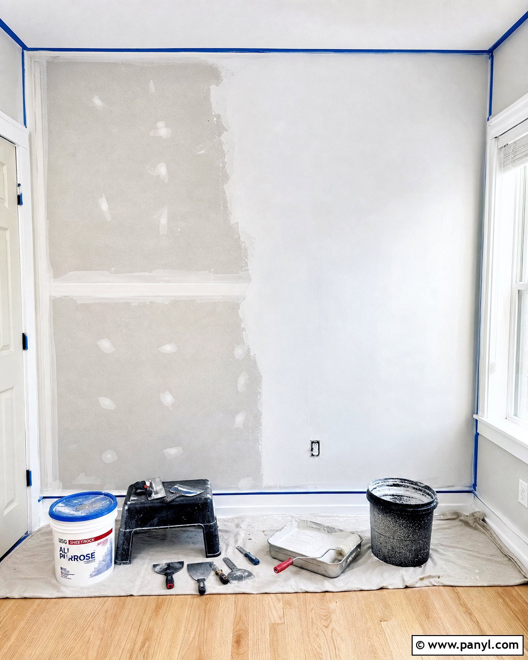 Skim Coating in Small Sections - 20 skim coating walls diy ideas