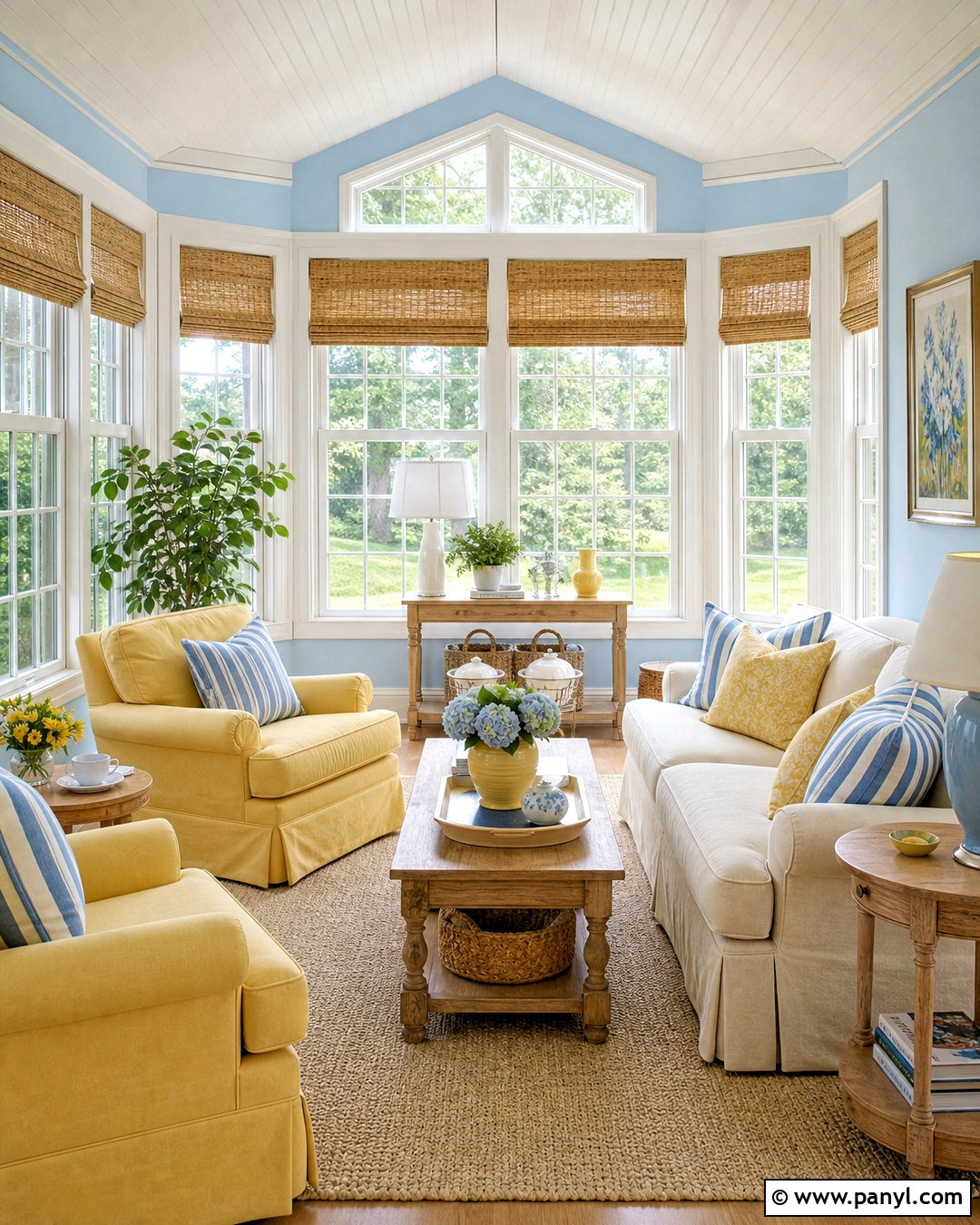 Sky Blue And Butter Yellow Room - 20 room color combination ideas