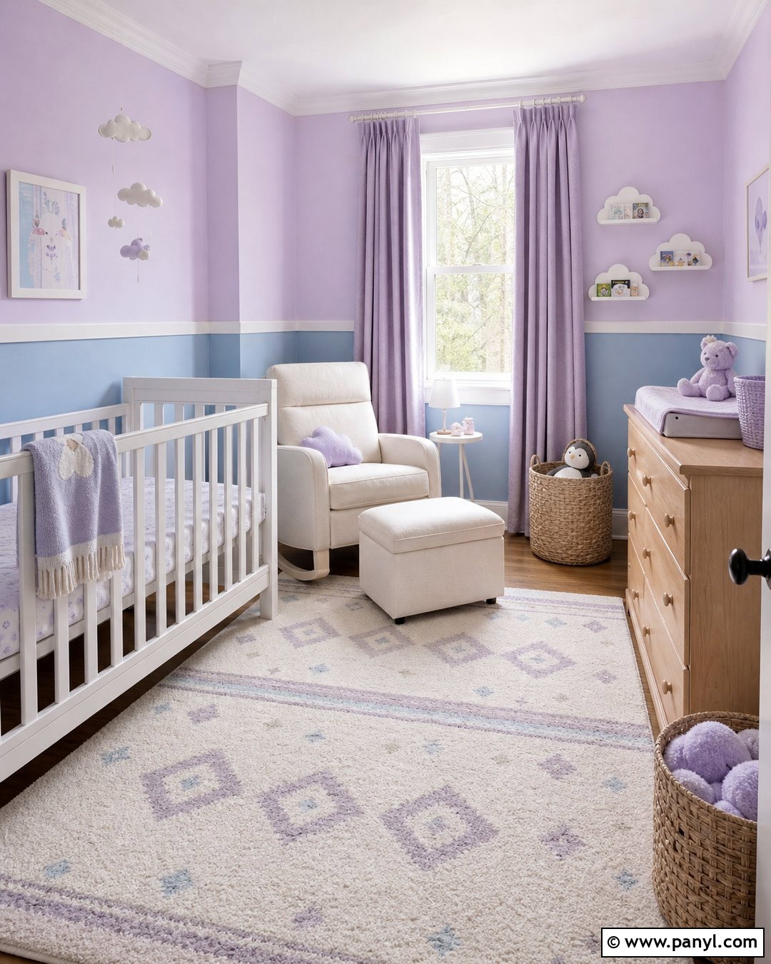 Sky Blue And Lilac Nursery Walls - 25 Blue And Purple Wall Paint Ideas