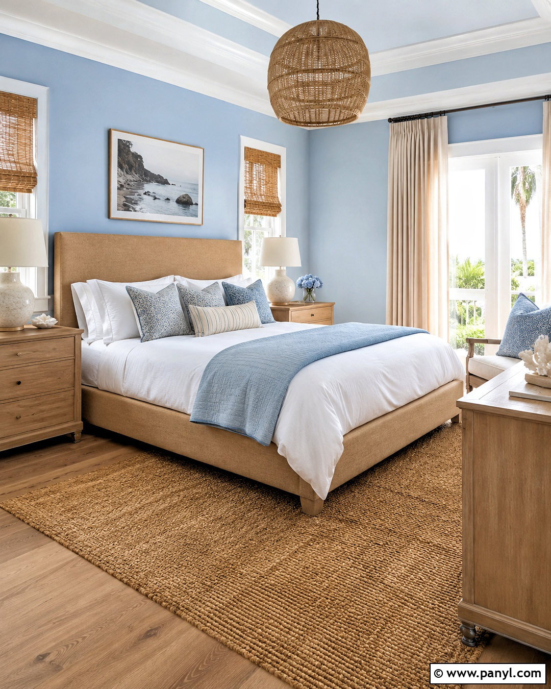 Sky Blue And Sand Brown Bedroom - 20 brown and blue color palette ideas