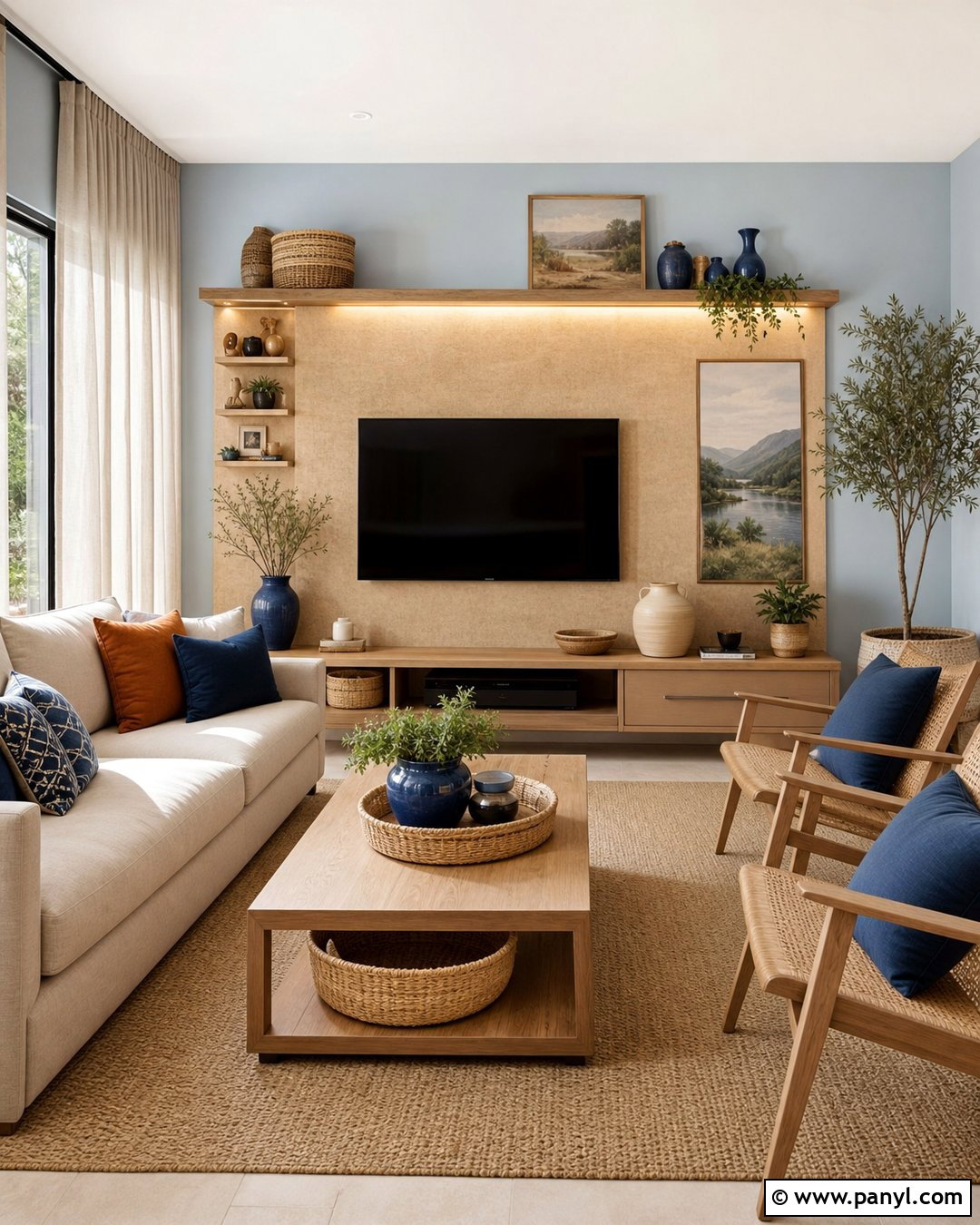 Sky Blue And Sand Living Room Walls - 30 Colour For Living Room Wall Indian Ideas