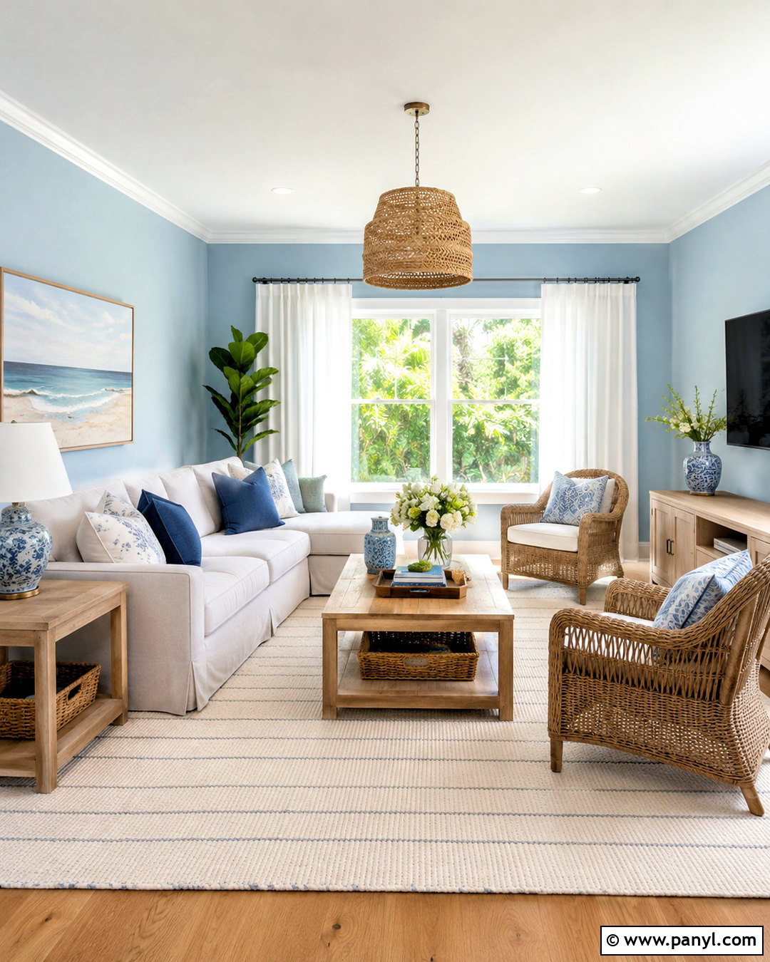 Sky Blue And Sand Living Room - 20 color combinations home living rooms