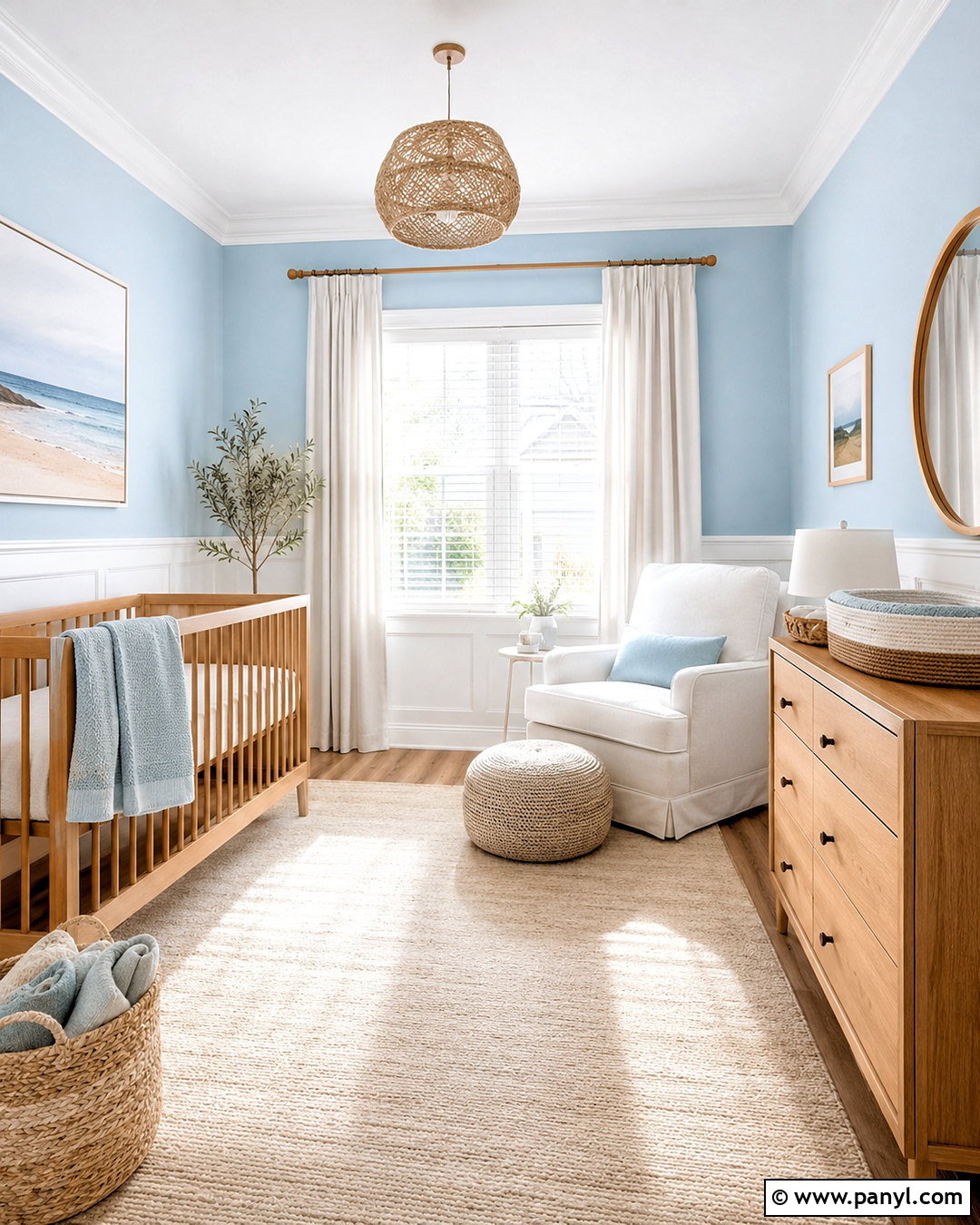 Sky Blue And Sand Nursery - 20 nursery color scheme ideas