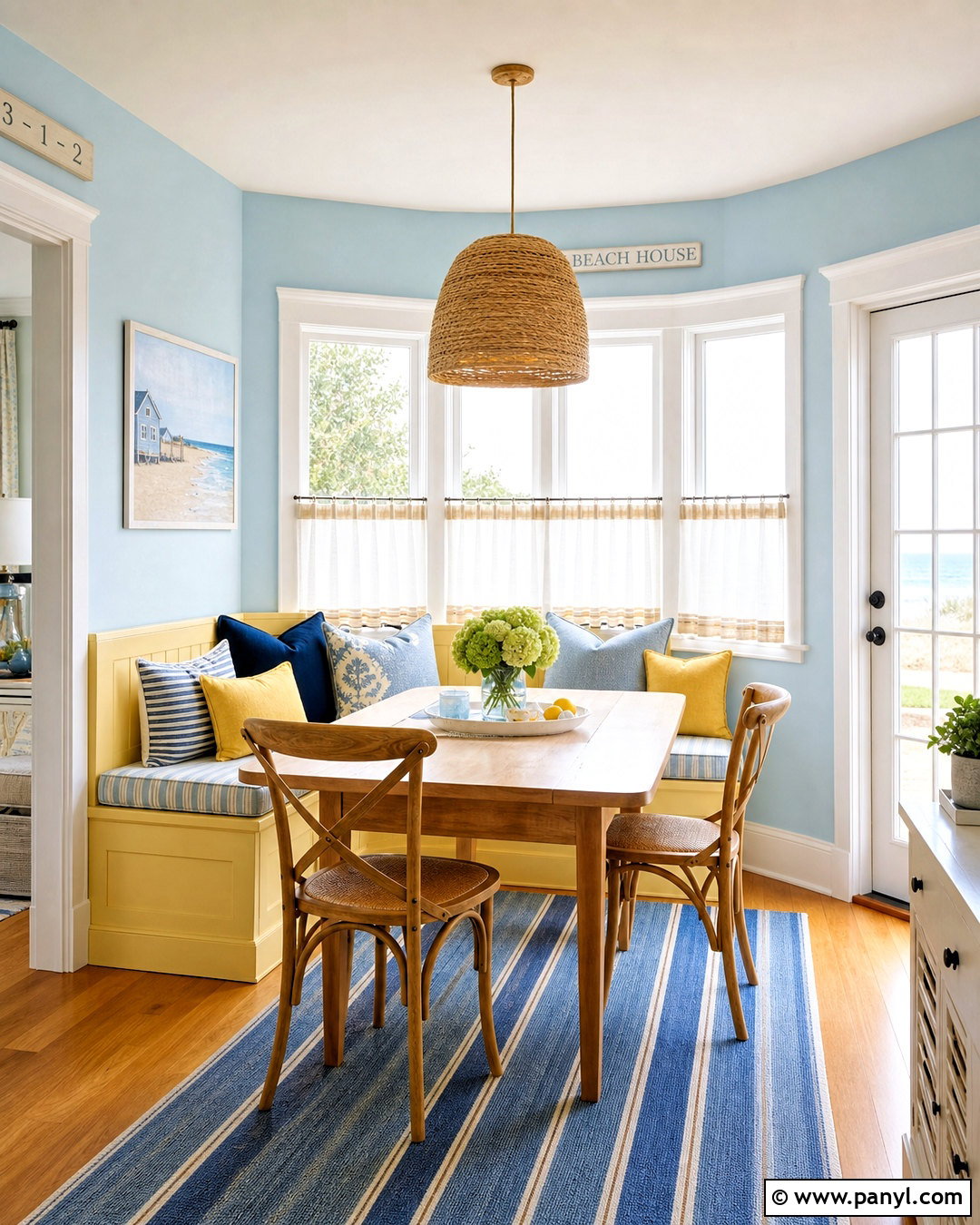 Sky Blue And Sunwashed Yellow Beach House Palette - 20 beach house color palette ideas