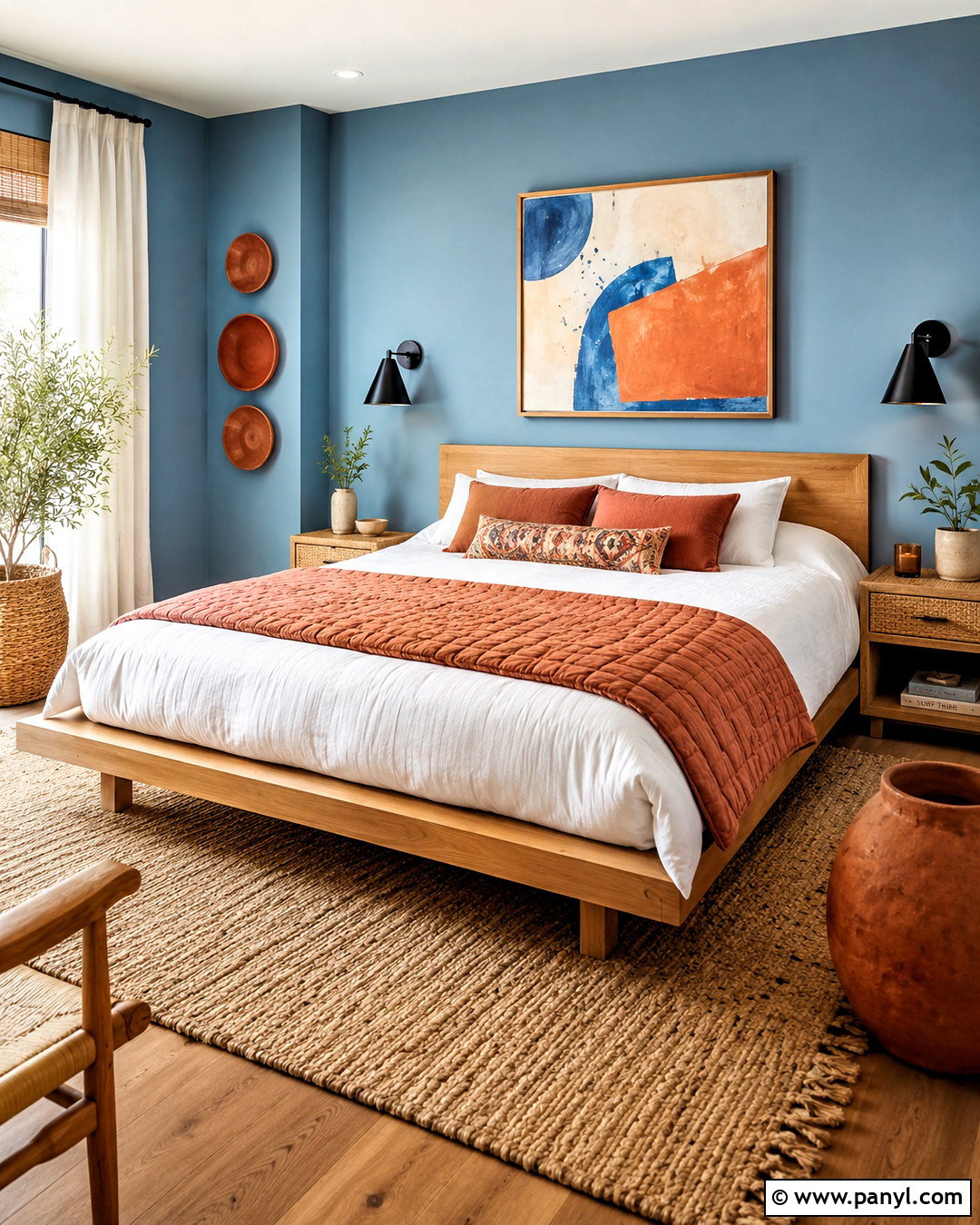 Sky Blue And Terracotta Bedroom - 20 sky blue bedroom walls