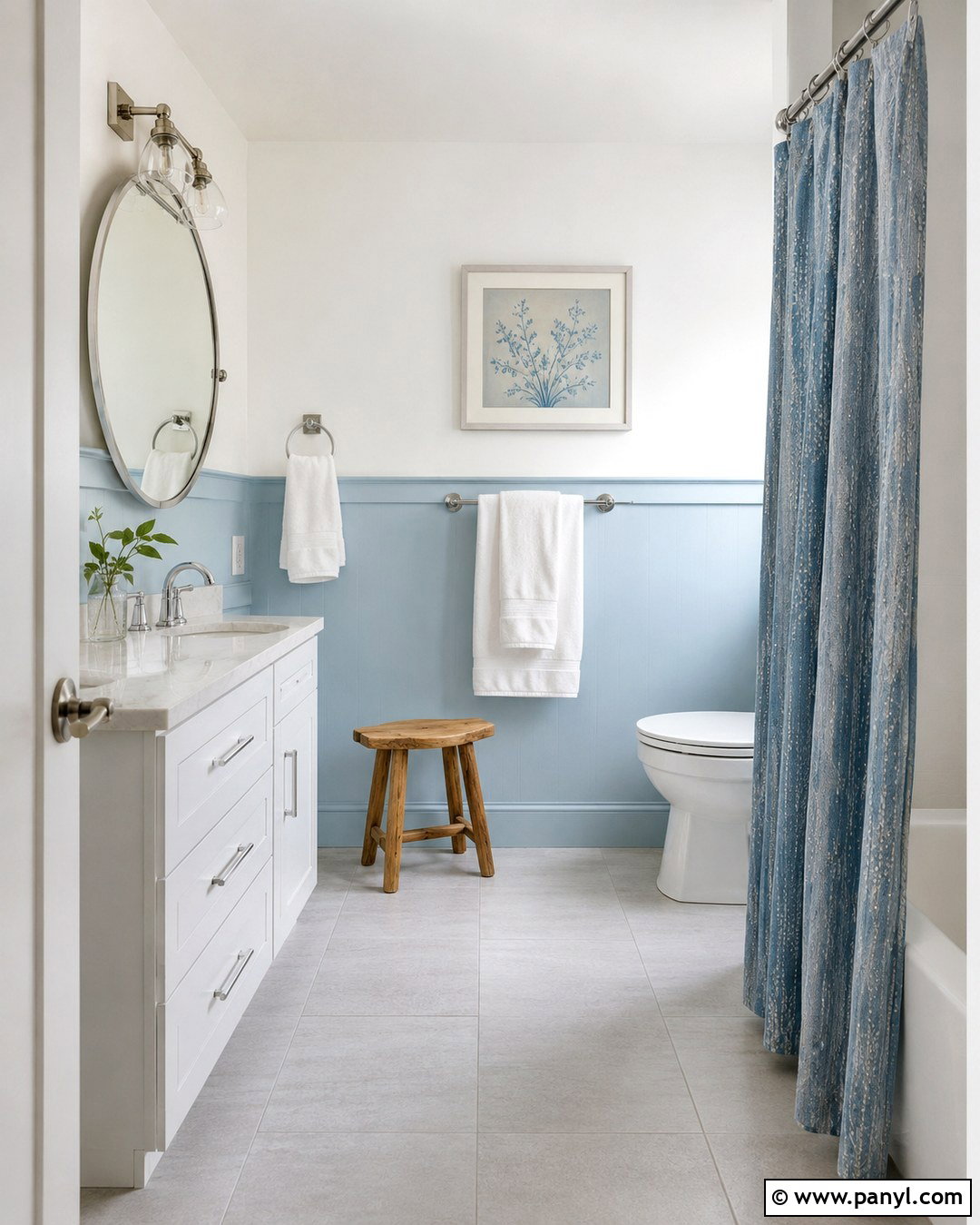 Sky Blue And White Chair Rail Colors - 20 Chair Rail Colors Two Tones