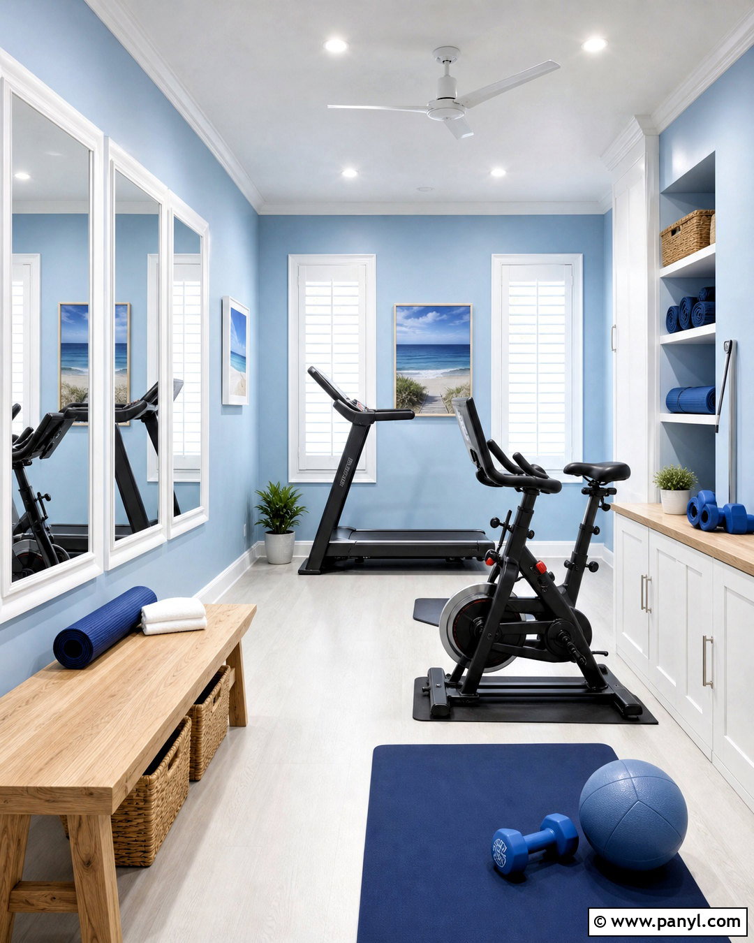 Sky Blue And White Gym Color Scheme - 20 gym color scheme ideas
