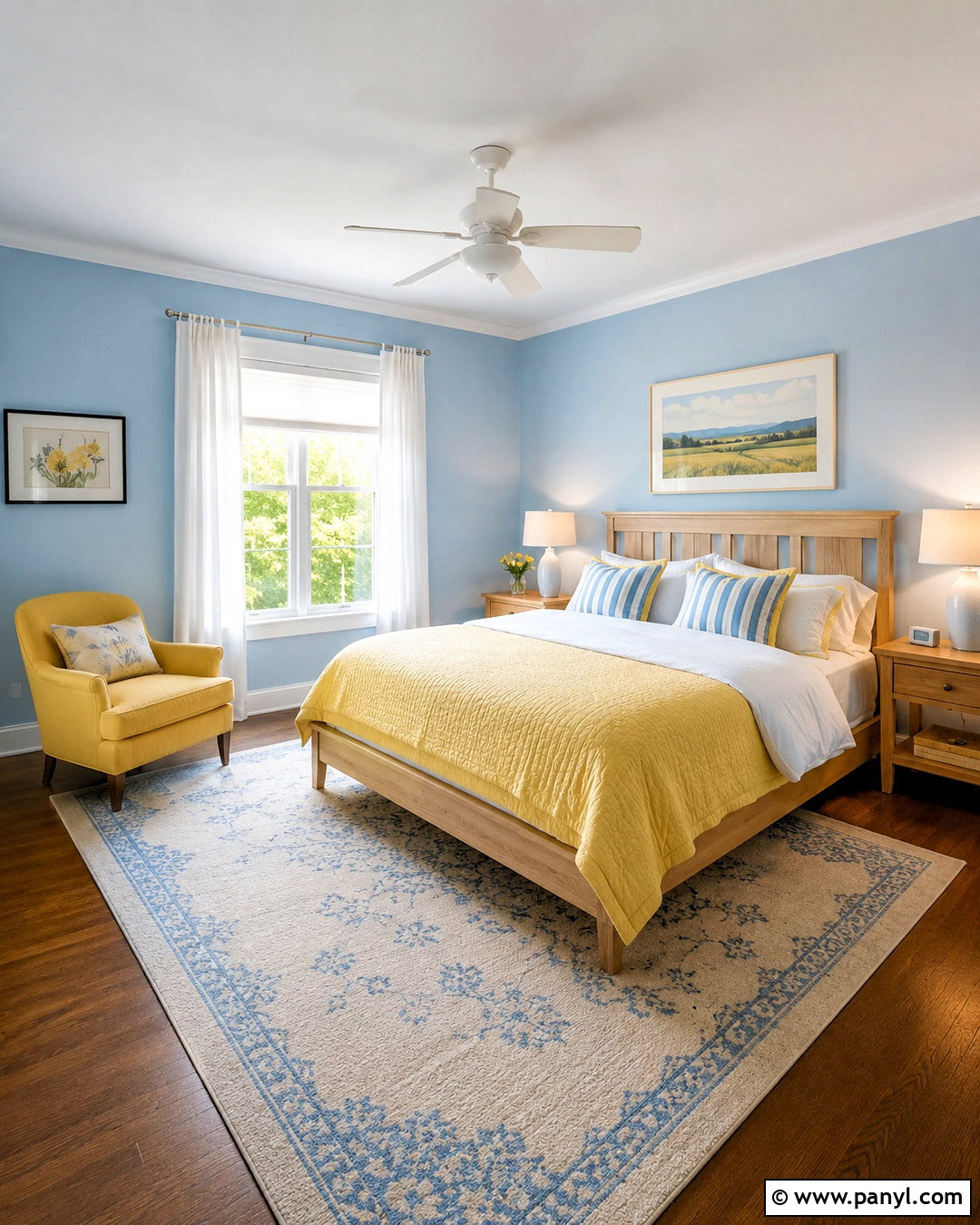 Sky Blue And Yellow Bedroom - 20 blue bedroom color schemes