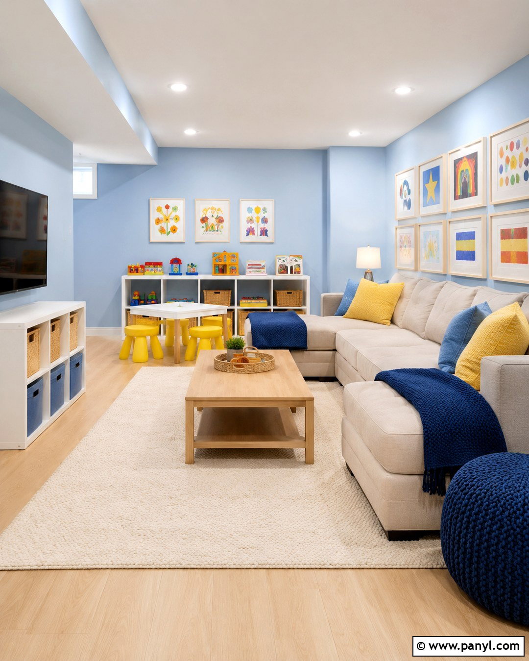 Sky Blue Basement Wall Color - 20 Wall Color For Basement Ideas