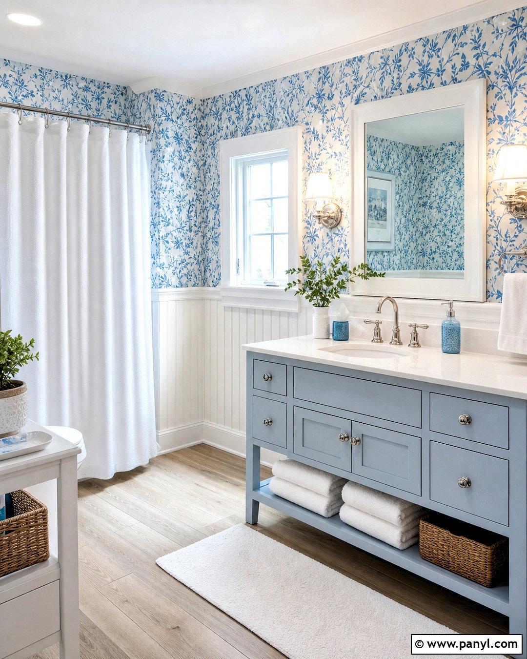 Sky Blue Bathroom Wallpaper - 20 sky blue bathroom ideas