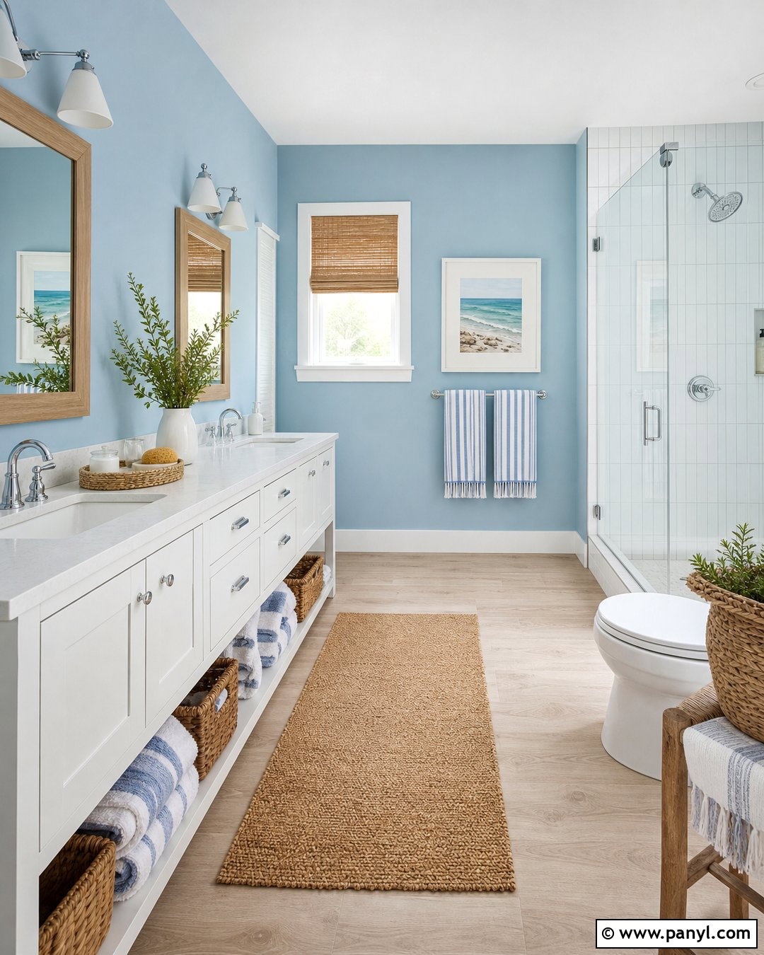 Sky Blue Bathroom Walls - 35 Blue Bathroom Walls