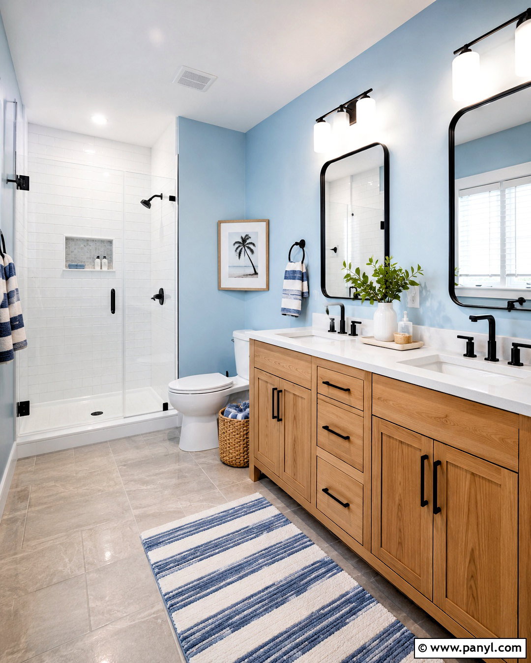Sky Blue Bathroom Walls - 40 bathroom wall color ideas