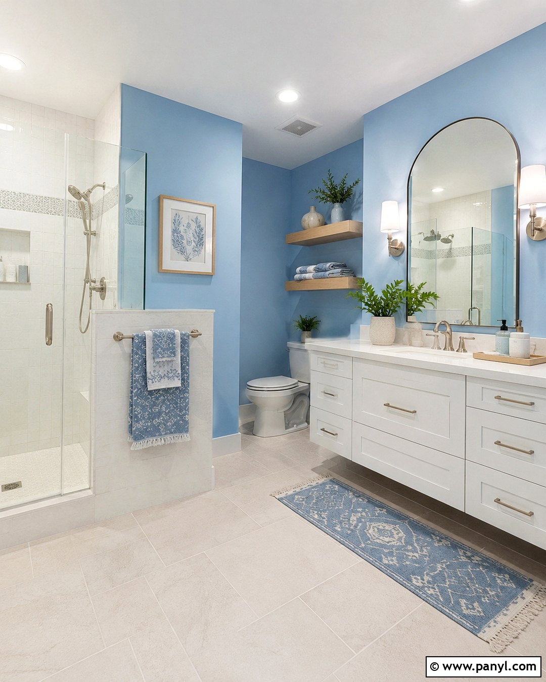 Sky Blue Bathroom Walls - 20 Blue For Bathroom Walls