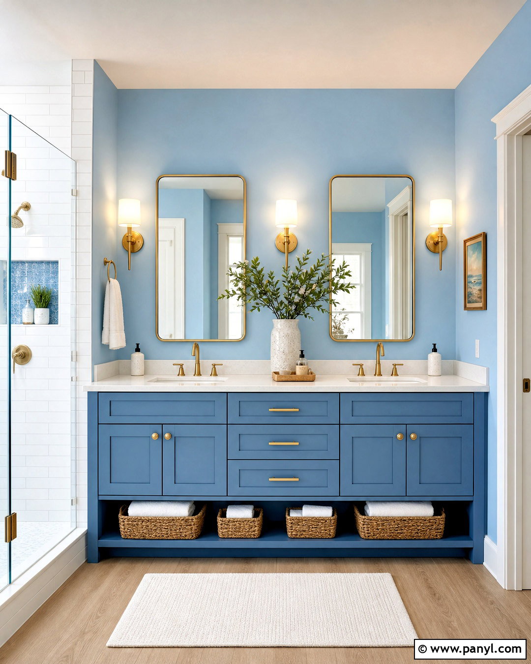 Sky Blue Bathroom With Double Vanity - 20 sky blue bathroom ideas