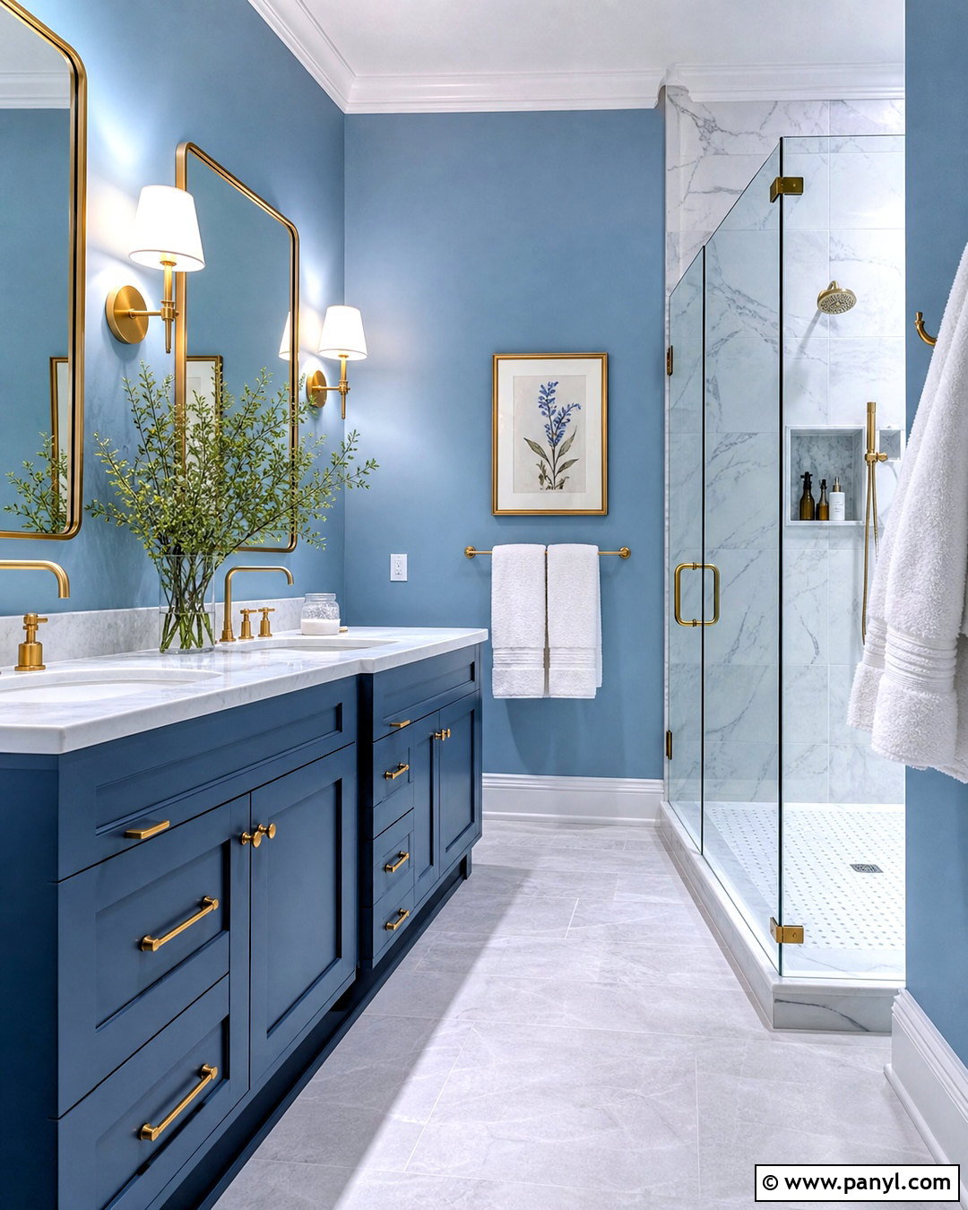Sky Blue Bathroom With Marble - 20 sky blue bathroom ideas