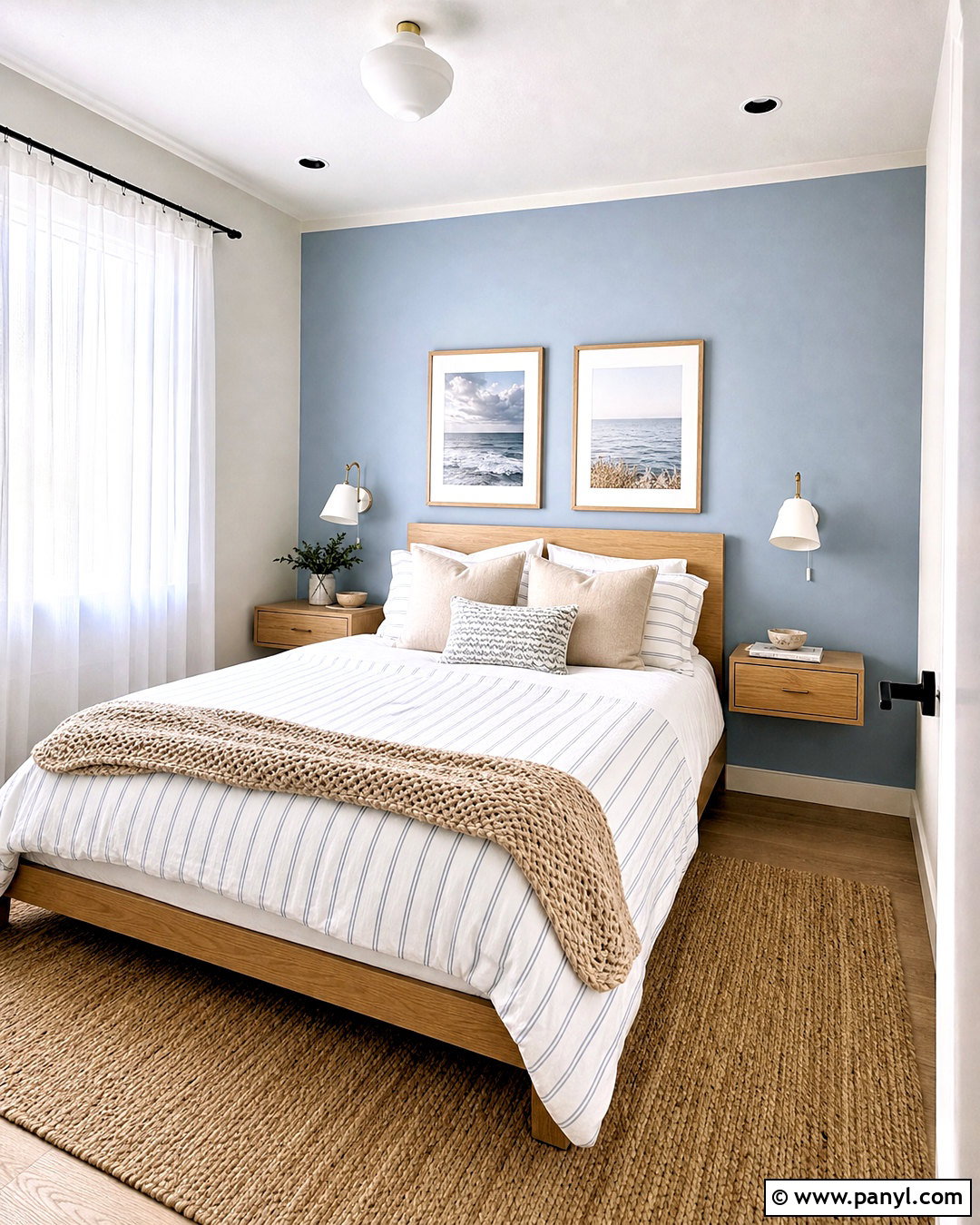 Sky Blue Bedroom Accent Wall - 20 accent color bedroom wall ideas