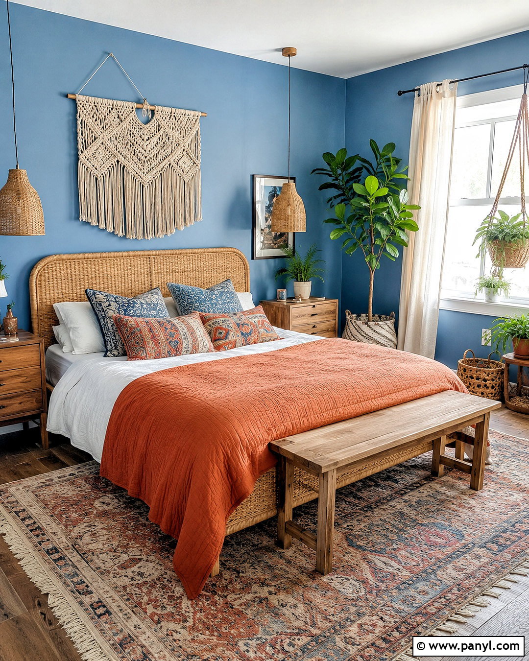 Sky Blue Boho Bedroom - 20 sky blue bedroom walls