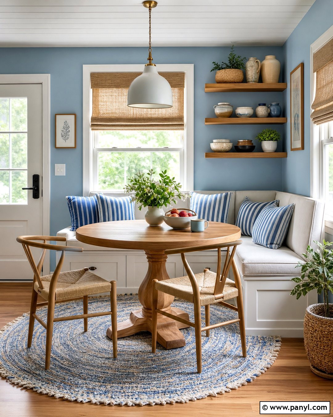 Sky Blue Breakfast Nook Walls - 30 Sky Blue Walls