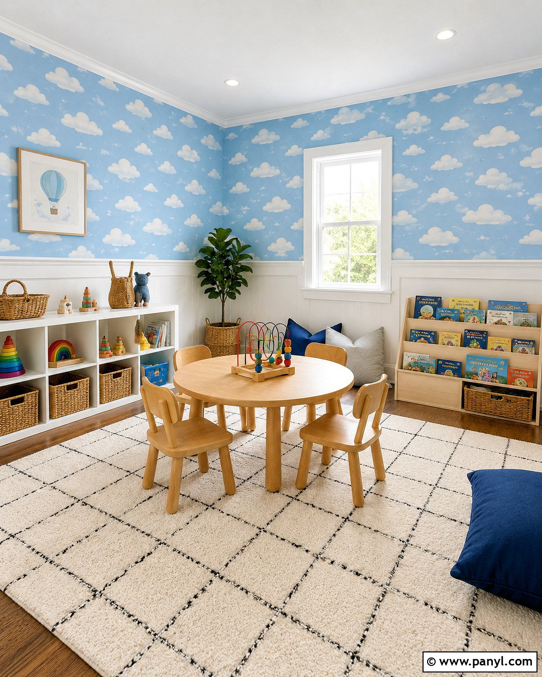 Sky Blue Cloud Wallpaper Playroom - 20 light colored wallpaper ideas