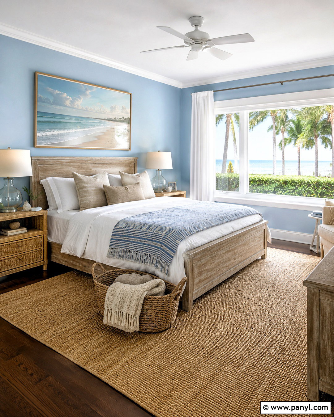 Sky Blue Coastal Bedroom - 20 sky blue bedroom walls