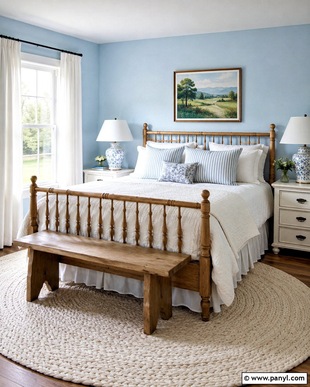 Sky Blue Farmhouse Bedroom - 20 sky blue bedroom walls