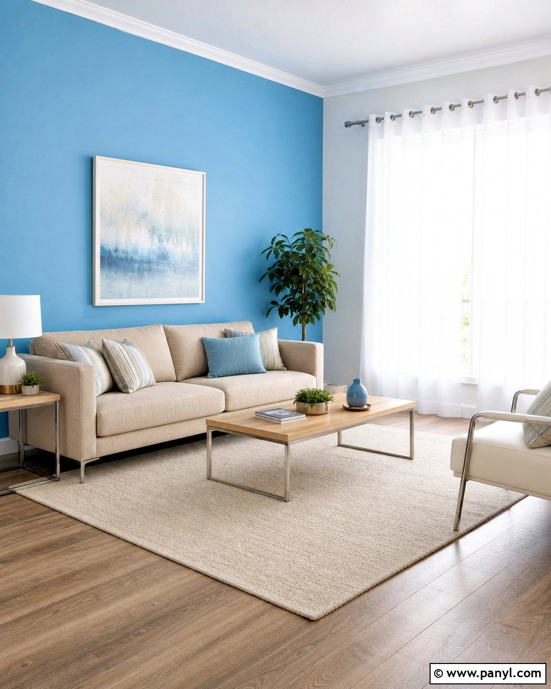 20 Blue Feature Wall Living Room Ideas for a Bold Focal Point