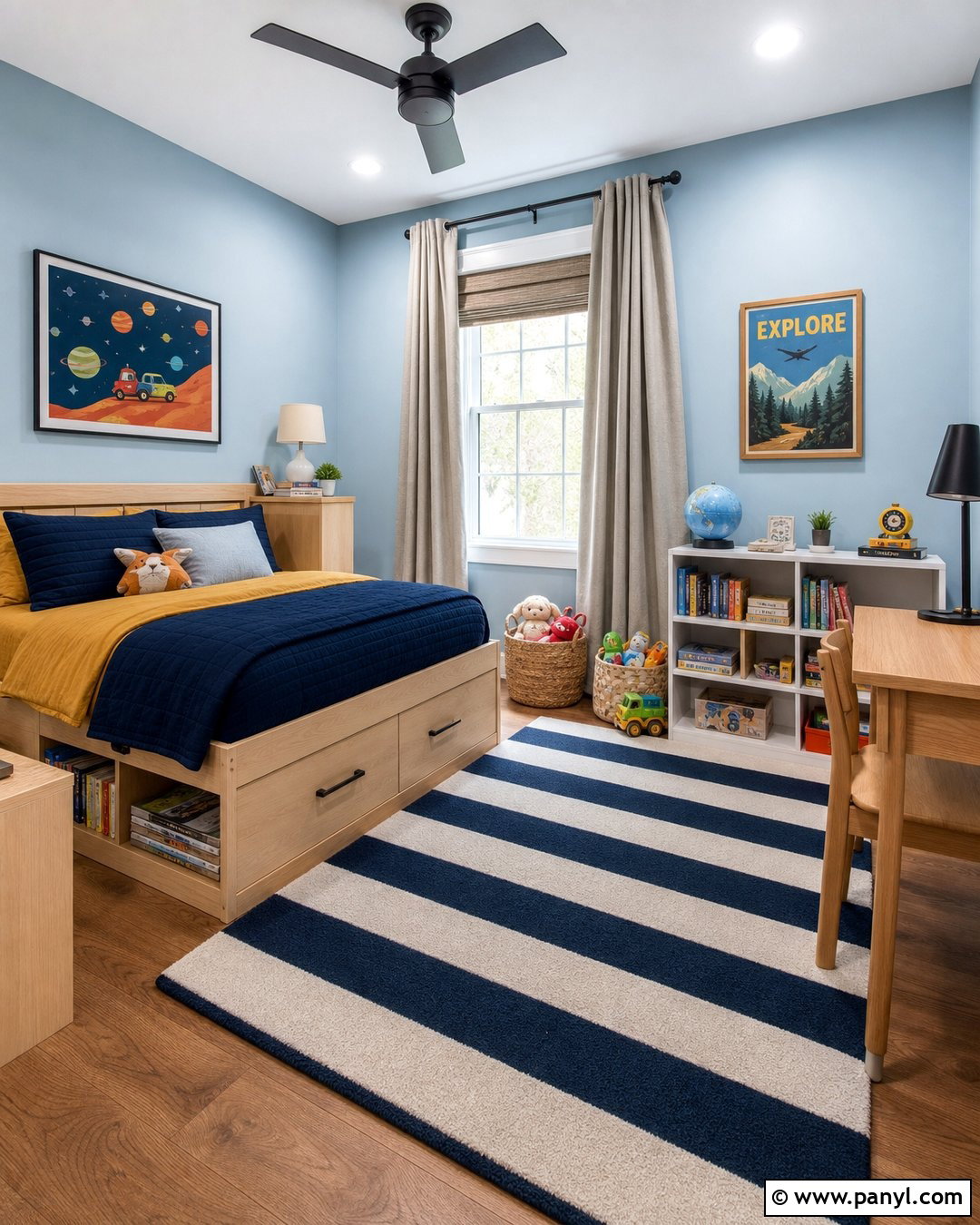 Sky Blue Kids Room Walls - 30 Sky Blue Walls