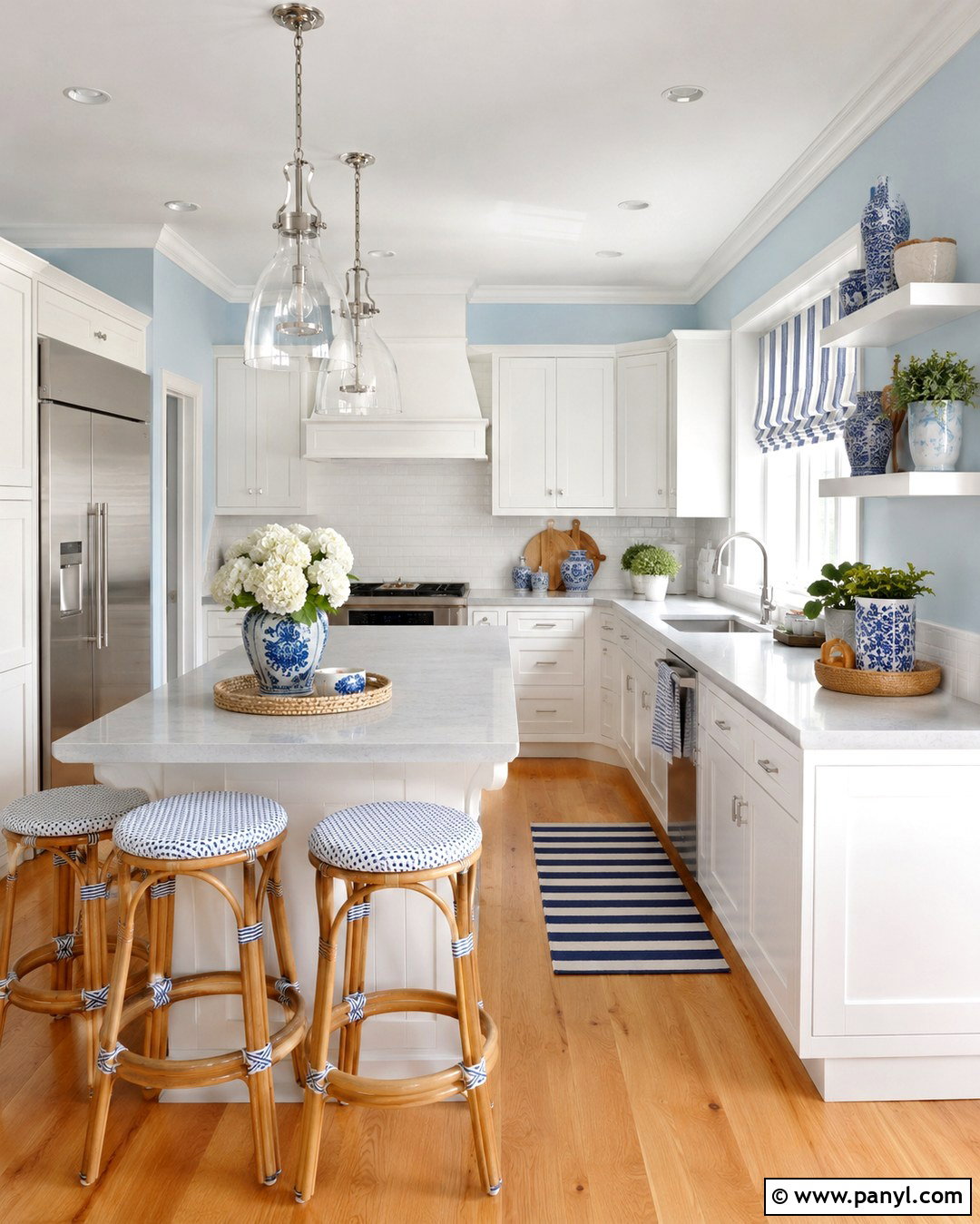 Sky Blue Kitchen Walls - 20 Bright Kitchen Wall Colors