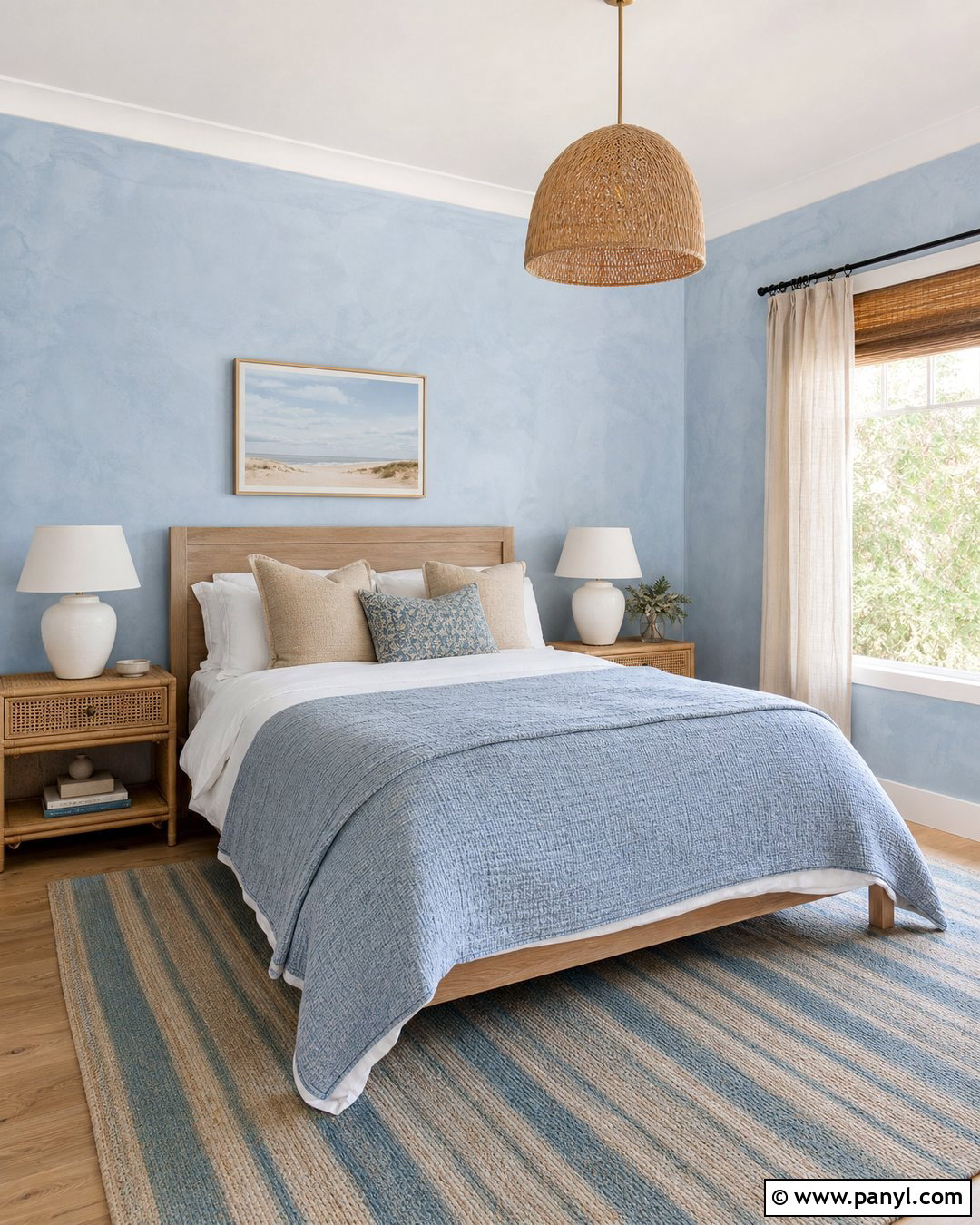 Sky Blue Limewash Walls - 25 Limewash Walls Colors