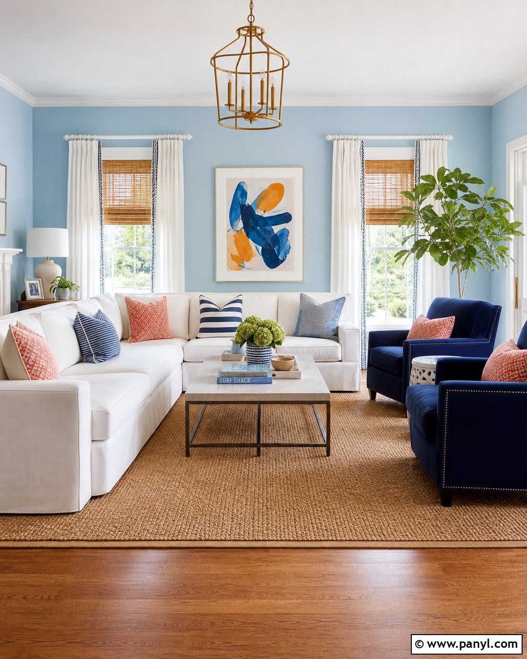 Sky Blue Living Room Wall Color - 30 Interior Wall Colors Living Room Ideas