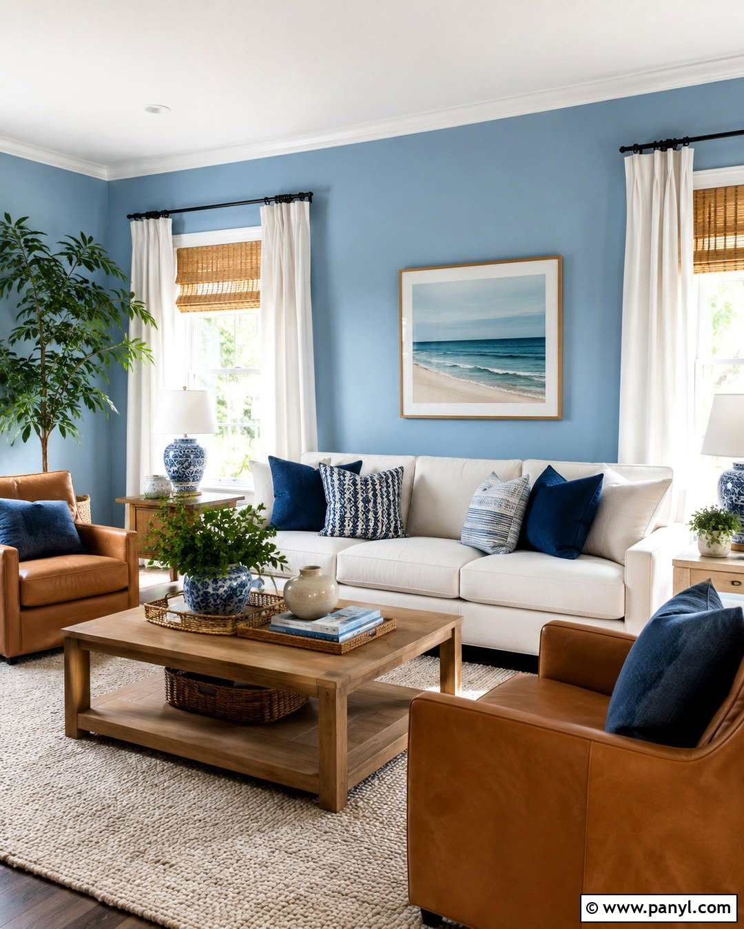 Sky Blue Living Room Walls - 20 Blue Shades Wall Paint Ideas