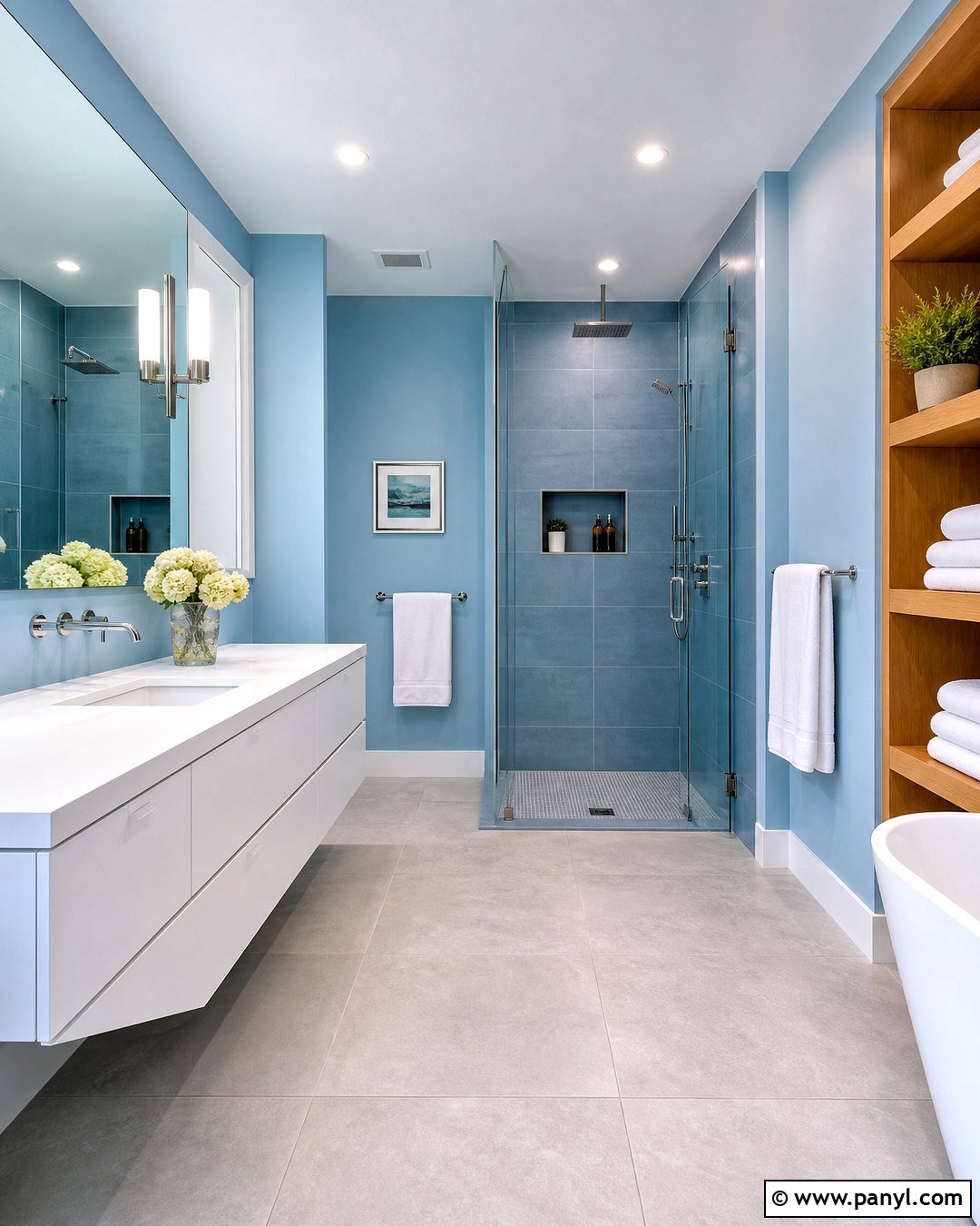 Sky Blue Modern Bathroom - 20 sky blue bathroom ideas