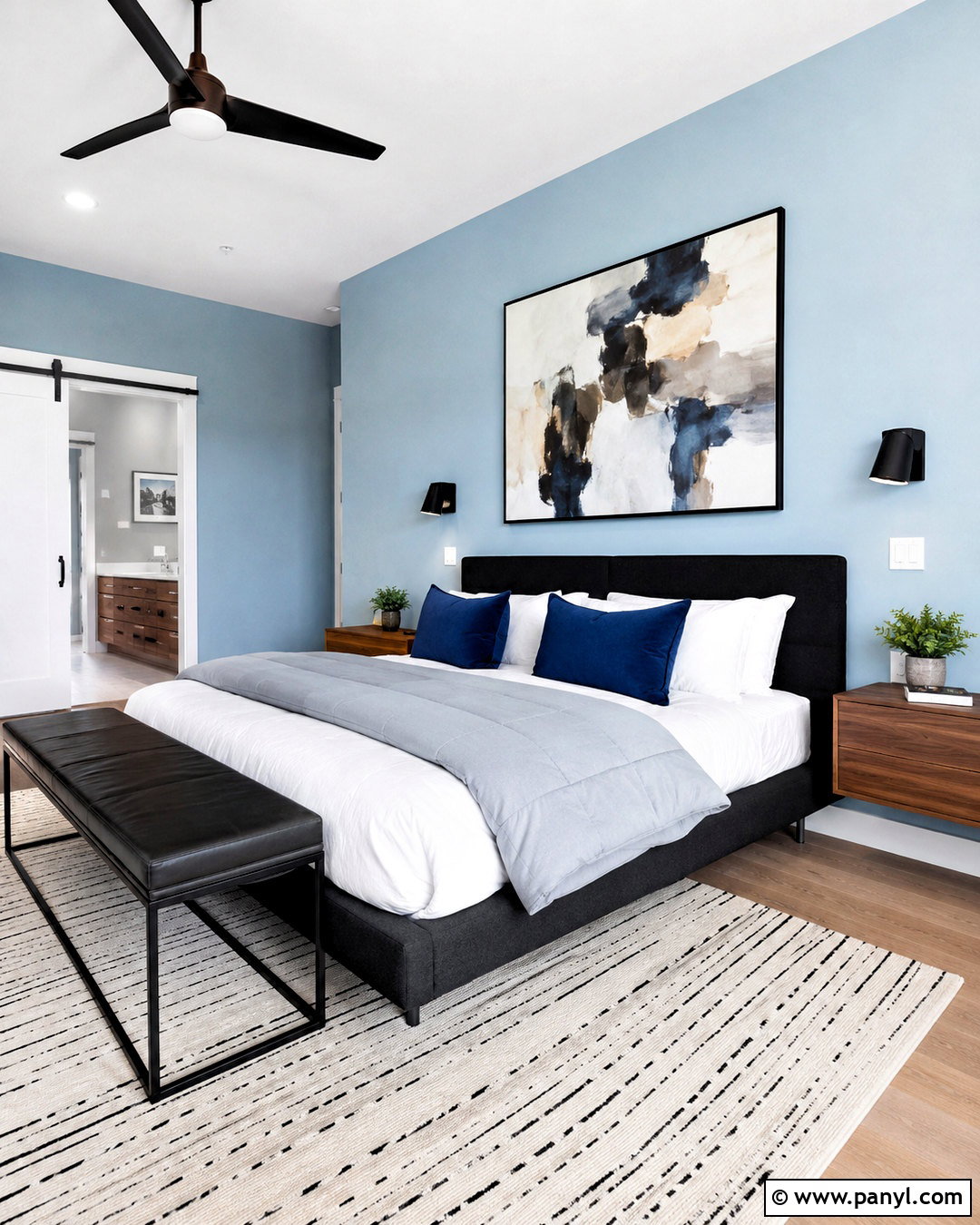 Sky Blue Modern Bedroom - 20 sky blue bedroom walls