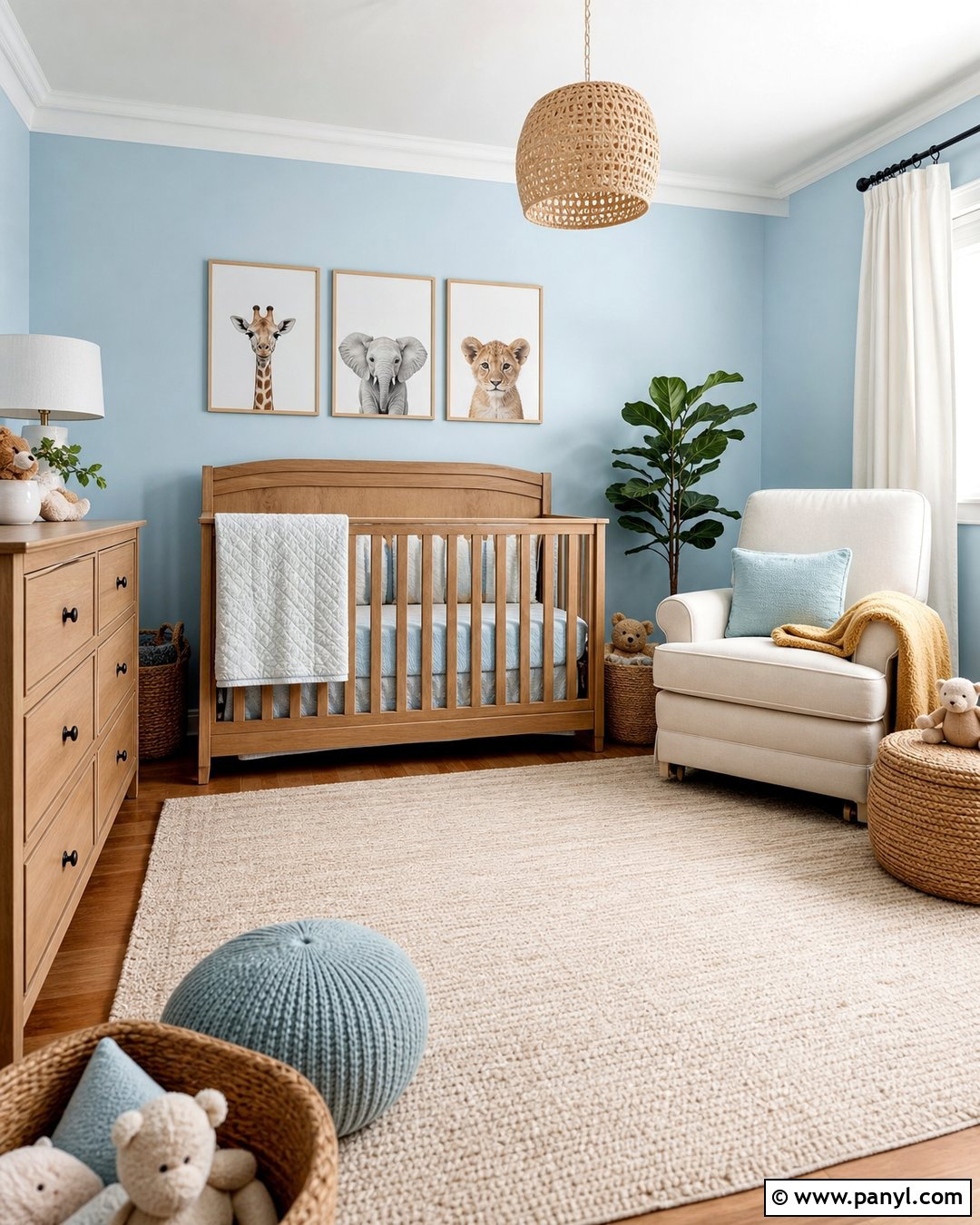 Sky Blue Nursery Accent Wall - 20 Accent Blue Wall Ideas