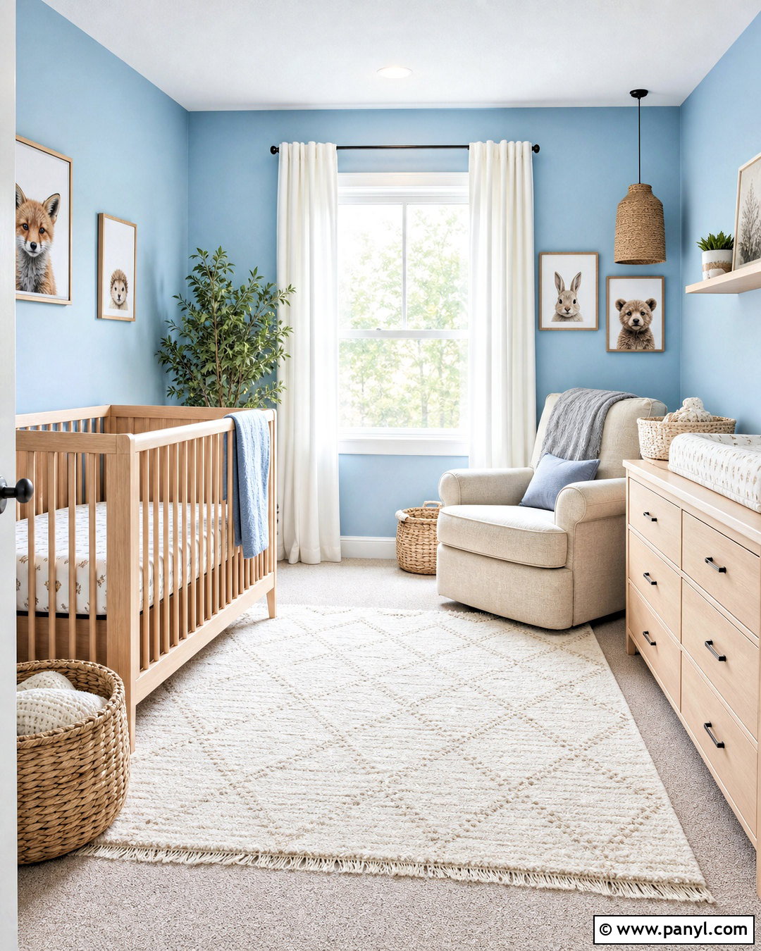 Sky Blue Nursery Walls - 20 blue wall design ideas