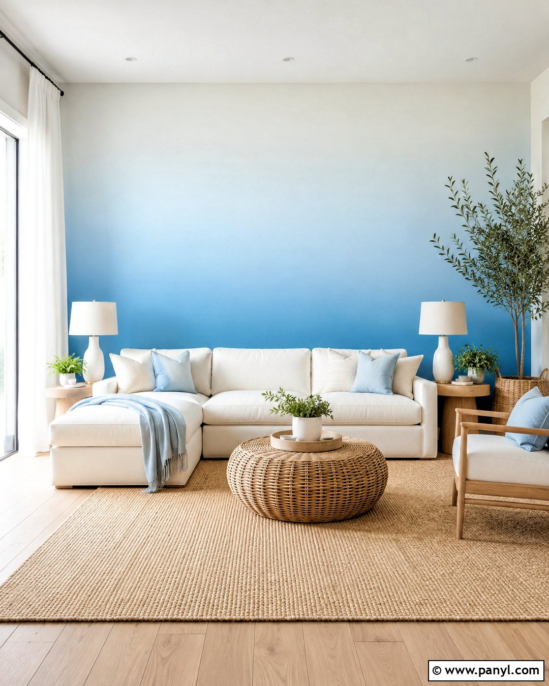 Sky Blue Ombre Wallpaper Living Room - 20 blue ombre wallpaper ideas