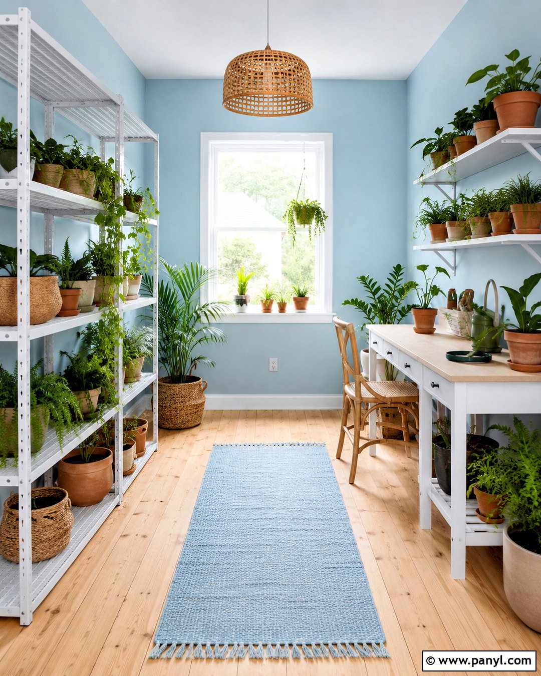 Sky Blue Plant Room - 20 Wall Colors For Plant Room Ideas