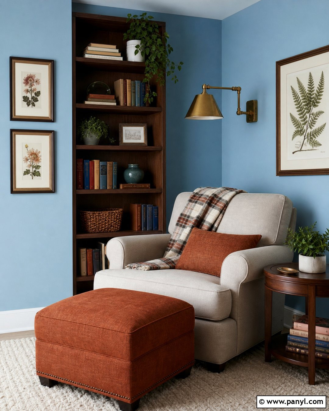 Sky Blue Reading Nook Walls - 30 Sky Blue Walls