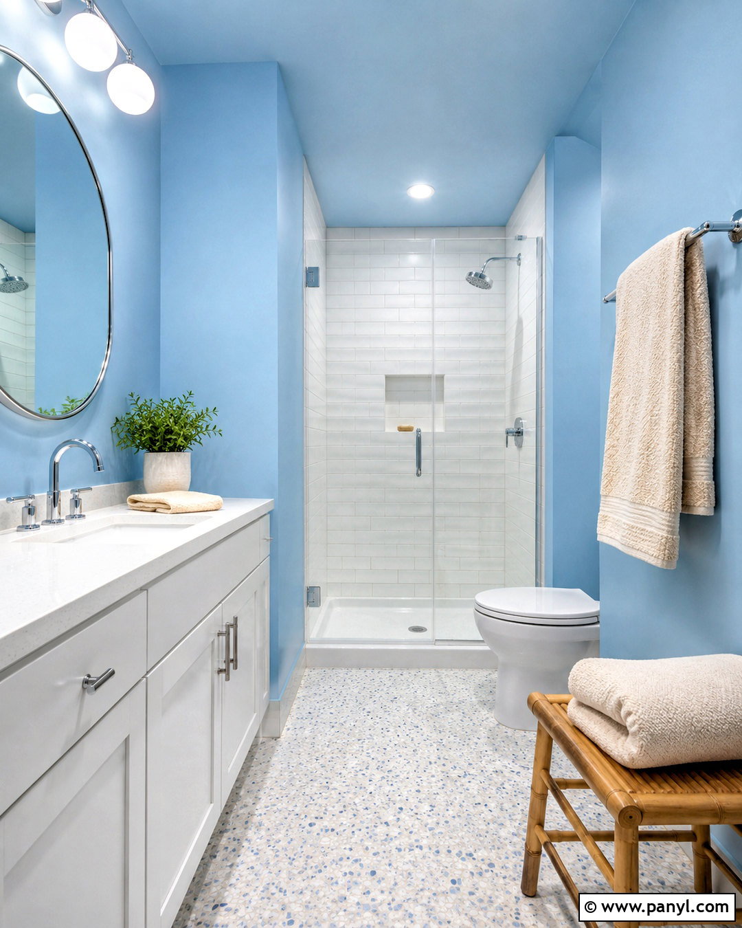 Sky Blue Small Bathroom - 20 paint colors for small bathrooms
