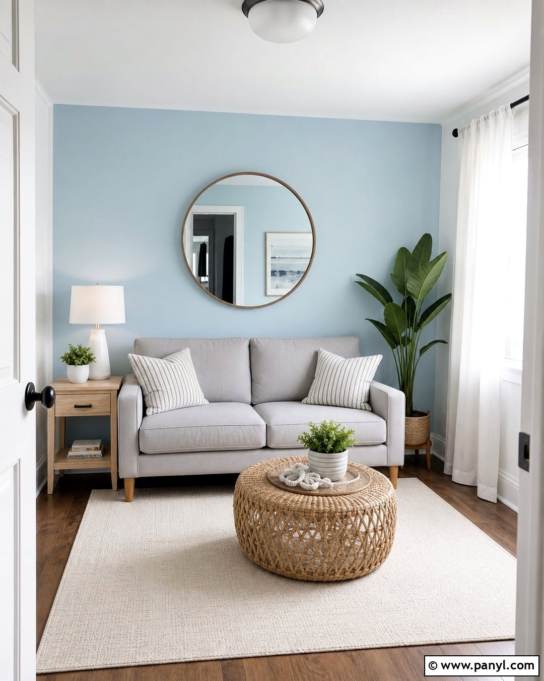 Sky Blue Small Room Painted Wall - 20 Room One Wall Painted Ideas