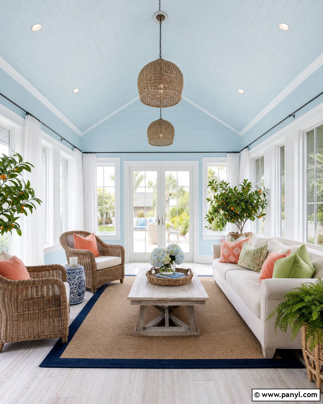 Sky Blue Sunroom Walls - 30 sunroom wall colors