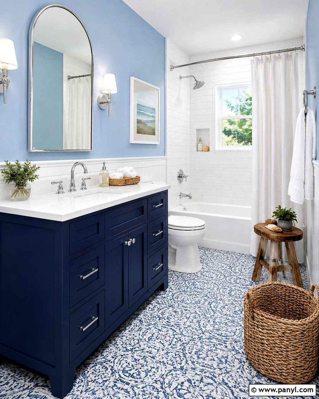 Sky Blue Walls With Navy Blue - 20 Wall Colors That Go With Navy Blue Ideas