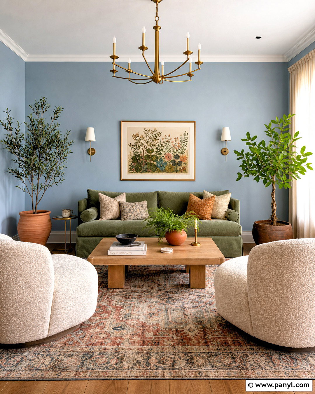 Sky Blue Walls With Sage Green Furniture - 20 sky blue wall ideas