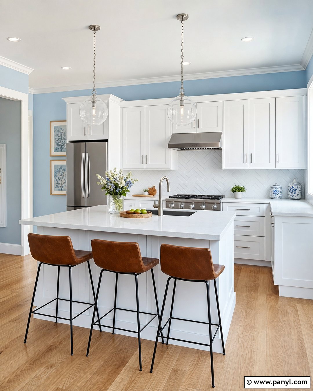 Sky Blue Walls With White Cabinets - 20 Light Blue Walls White Cabinets