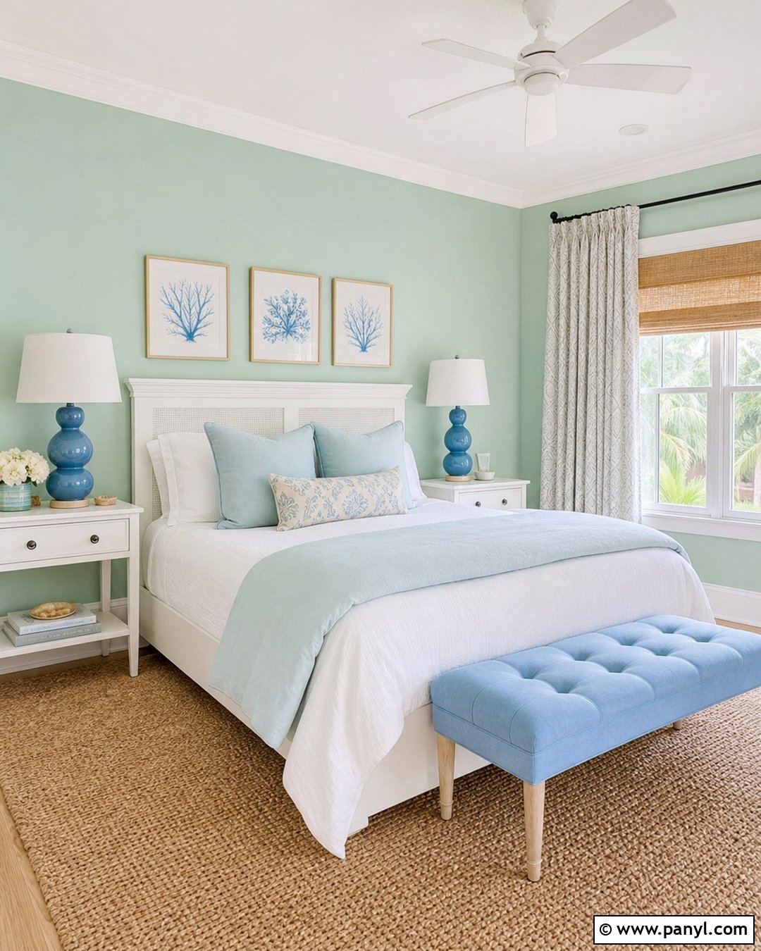 Sky Blue With Mint Green Walls - 20 Colors That Go With Mint Green Walls