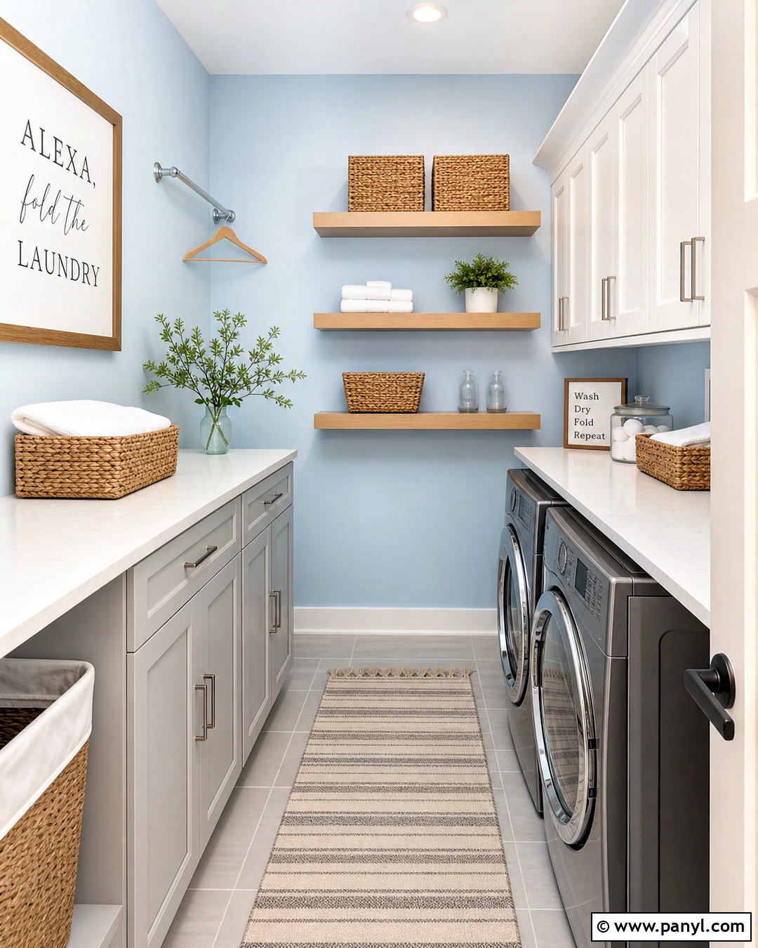 Sky High Light Blue Laundry Room - 20 sherwin williams light blue ideas