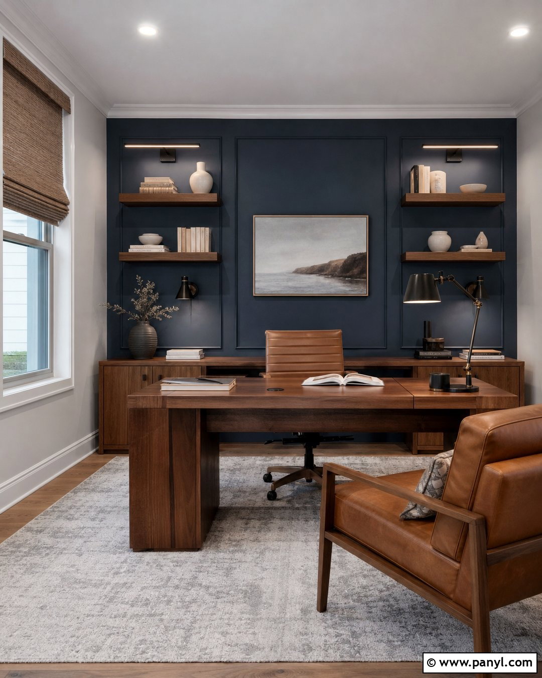 Slate Blue Accent Wall - 35 accent wall color ideas
