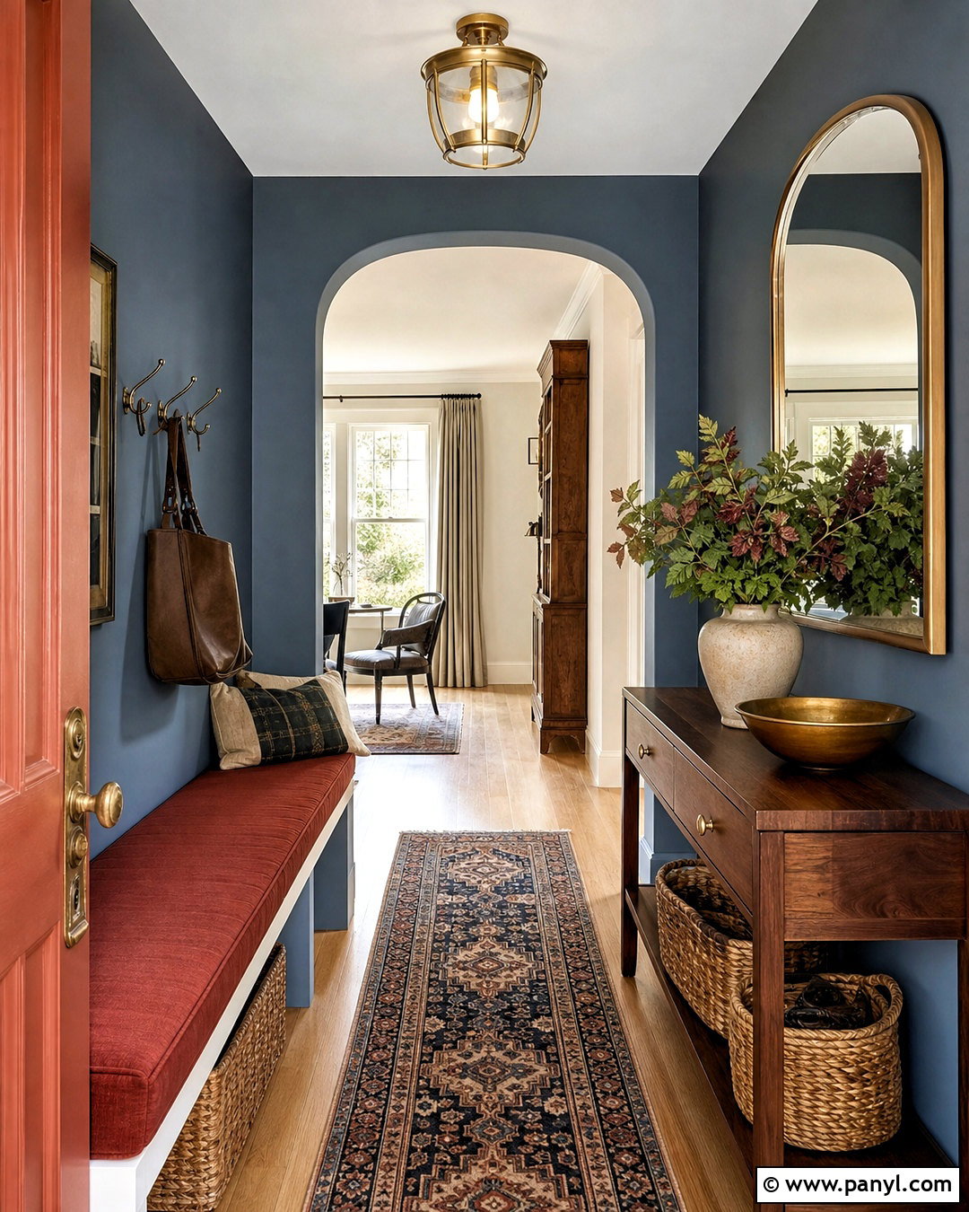 Slate Blue And Brick Red Entryway Color Combination - 20 color combinations home ideas