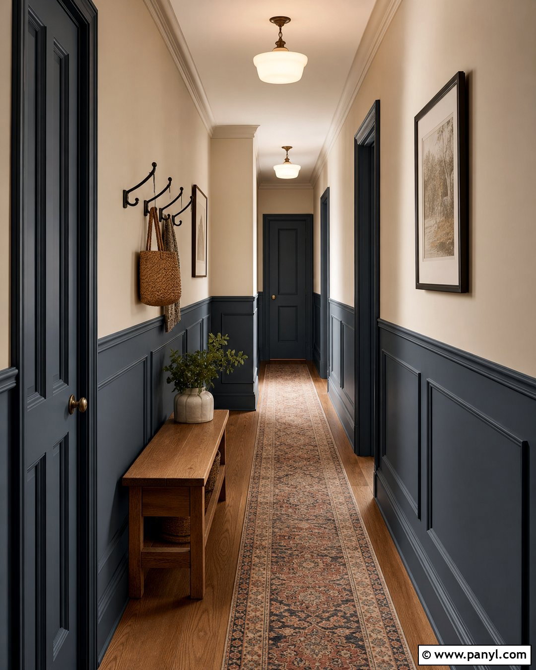 Slate Blue And Clay Beige Two Tone Wall - 35 2 Tone Wall Paint Ideas